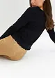 Imitatieleren broek met comfortabele band, bonprix