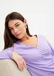 Geribd shirt met V-hals, bonprix