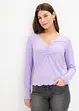 Geribd shirt met V-hals, bonprix