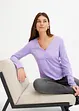 Geribd shirt met V-hals, bonprix