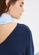 Knus fleece shirt met parels, bonprix