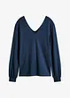 Knus fleece shirt met parels, bonprix