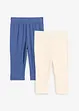 Geribde baby leggings met biologisch katoen (set van 2), bonprix