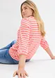 Gestreept shirt van biologisch katoen met 3/4 mouwen, bonprix