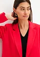 Lange blazer met V-hals, lange mouw, bonprix