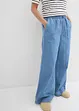 Wide leg jeans mid waist met comfortband, bonprix