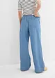 Wide leg jeans mid waist met comfortband, bonprix