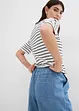 Wide leg jeans mid waist met comfortband, bonprix