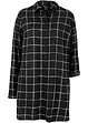 Geruite, lange blouse met zakken, bonprix