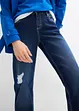 Straight jeans, mid waist, cropped, bonprix