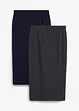 Jersey kokerrok (set van 2), bonprix