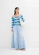 Wide leg jeans, mid waist, comfortabele taillenband, bonprix