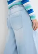 Wide leg jeans, mid waist, comfortabele taillenband, bonprix