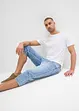 Regular fit 3/4 stretch jeans, straight, bonprix