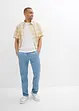 Instapjeans met linnen regular fit, straight, bonprix