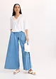 Shirt met 3/4 mouwen en kant in een wikkelllook, bonprix