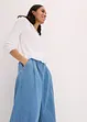Shirt met 3/4 mouwen en kant in een wikkelllook, bonprix