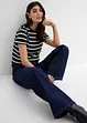 Wide leg jeans, high waist, low stretch, bonprix