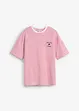 Gestreept T-shirt met borduursel, bonprix