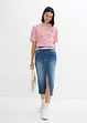Gestreept T-shirt met borduursel, bonprix