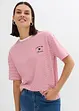 Gestreept T-shirt met borduursel, bonprix