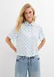 Geruite blouse met korte mouwen, bonprix