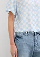 Geruite blouse met korte mouwen, bonprix