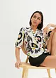 Crinkle blouse met smokwerk van soepele viscose, bonprix