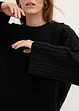 Oversized trui met kabelpatroon, bonprix