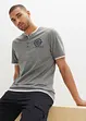 Henley shirt met korte mouwen (set van 2), van biologisch katoen, bonprix