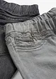 Jegging met mid waist (set van 2), bonprix