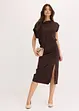 Asymmetrische jersey jurk met rimpels, bonprix
