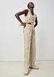 Broek met riem (2-dlg set) van puur linnen, bonprix