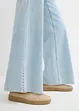 Wide leg jeans met franjes aan de zijkanten, mid waist, bonprix
