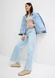 Wide leg jeans met franjes aan de zijkanten, mid waist, bonprix