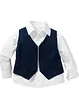 Baby gilet, overhemd en broek (3-dlg. set), bonprix