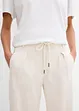 Paperbag broek van luchtige linnenmix, bonprix