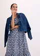 Boho midi jurk van licht katoen met een carmen-hals, bonprix