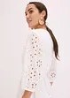 Midi jurk met broderie anglaise, bonprix