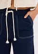 Lichte twill broek met een koord en naden in een contrastkleur, bonprix