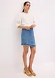Blouse met korte mouwen en linnen, bonprix