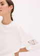 Blouse met korte mouwen en linnen, bonprix