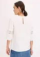 Blouse met korte mouwen en linnen, bonprix