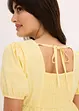 Blouse met pofmouwen en knopen, bonprix