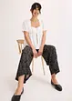 Blouse met pofmouwen en knopen, bonprix