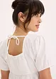Blouse met pofmouwen en knopen, bonprix