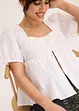 Blouse met pofmouwen en knopen, bonprix