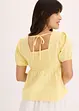 Blouse met pofmouwen en knopen, bonprix