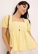 Blouse met pofmouwen en knopen, bonprix