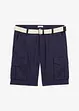 Cargo bermuda met linnen en riem, regular fit, bonprix